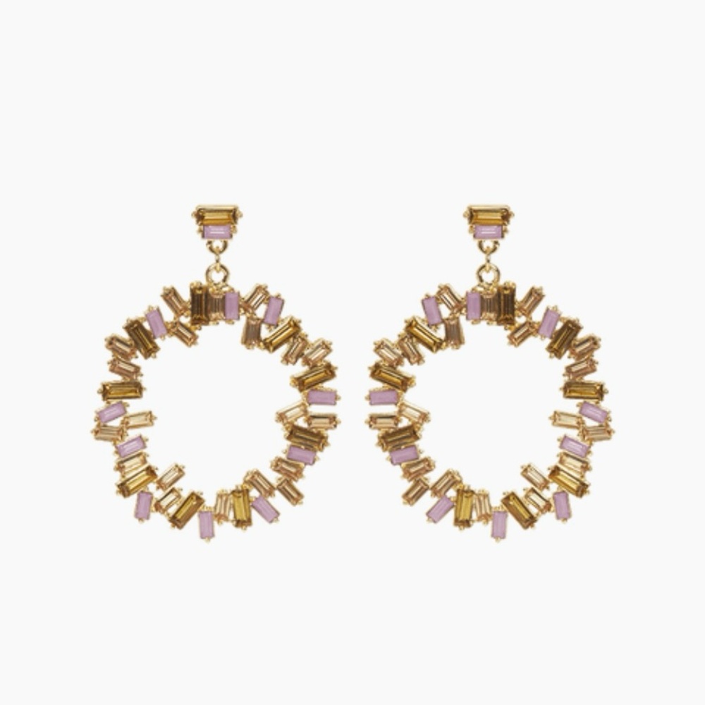 SUMMER & ROSE Zoe Crystal Hoop Earrings